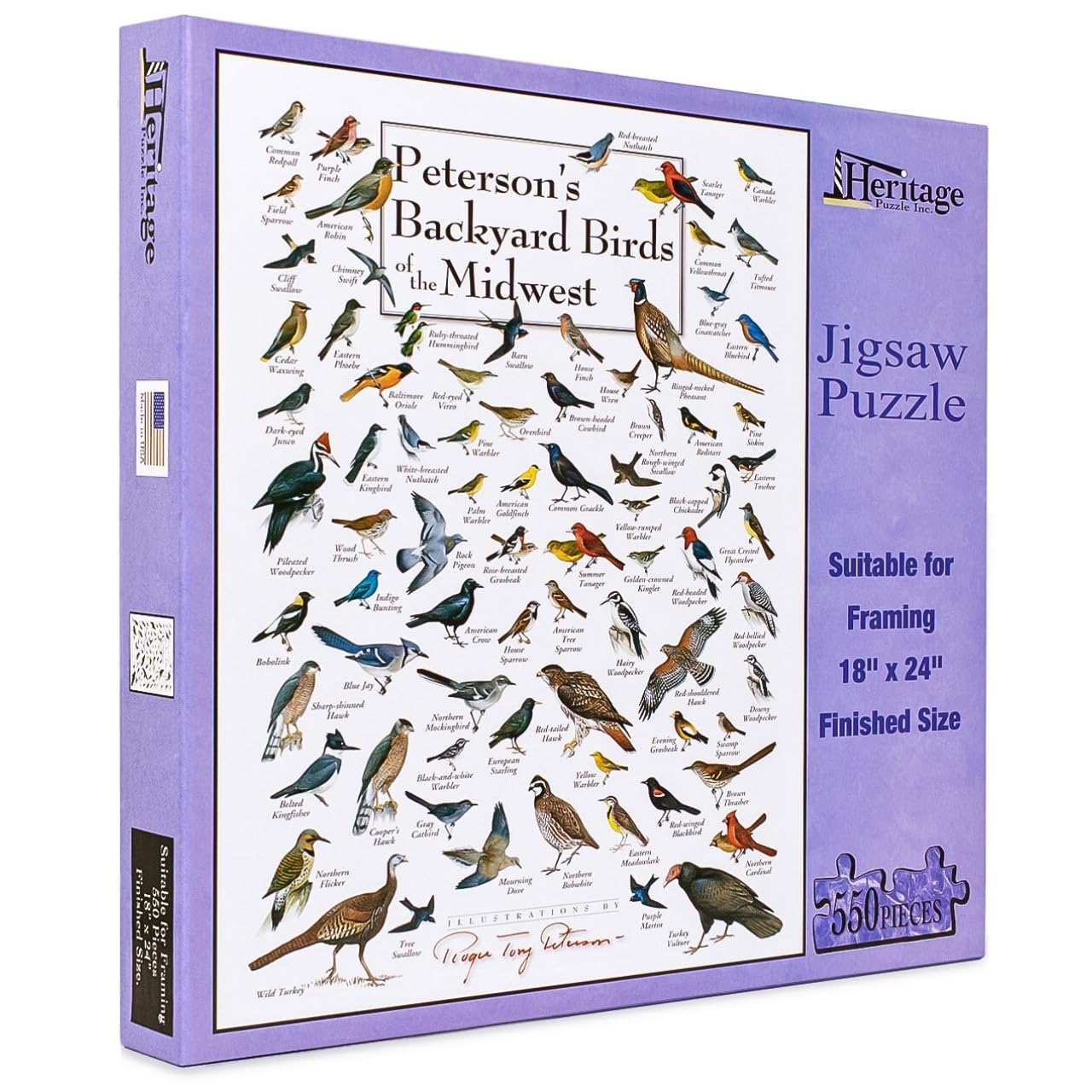 bird レア盤LP2枚セット Amazon.com: Heritage Puzzle Backyard Birds of The Midwest by Roger